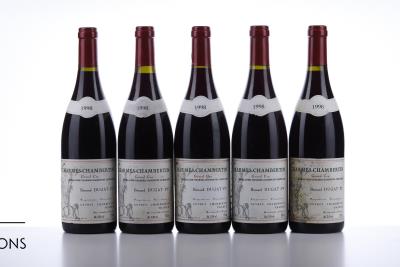 CHARMES CHAMBERTIN 1998 - Bernard Dugat Py - 5 Bottles