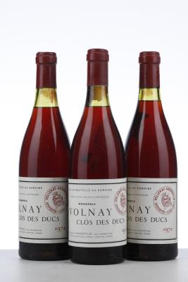 VOLNAY CLOS DES DUCS 1972 - Marquis d'Angerville - 3 Bottles