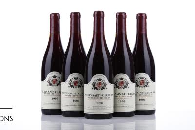 NUITS ST GEORGES LES CAILLES 1996 - Lecheneaut - 5 Bottles