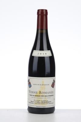 VOSNE ROMANEE AU DESSUS DES MALCONSORTS 2018 - Henri et Gilles Remoriquet - 1 Bottle