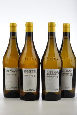 ARBOIS CHARDONNAY EMPREINTE 1*2011 + LES AMANTS 1*2011 + PATCHWORK 2*2015   - Benedicte et Stephane Tissot - 4 Bottles