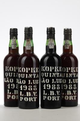 KOPKE QUINTA S.LUIZ LATE BOTTLED VINTAGE PORT 1988 - Kopke - Bottled in 1994 - 4 Bottles