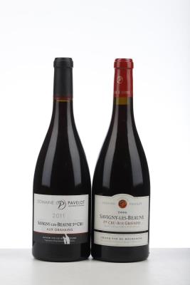 SAVIGNY LES BEAUNE AUX GRAVAINS 1*2006 + 1*2011  - Jean Marc Pavelot - 2 Bottles