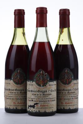 NUITS ST GEORGES CLOS DE LA MARECHALE 1971 - Faiveley - Tastevin - 3 Bottles