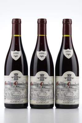 GEVREY CHAMBERTIN 1 ER CRU 2000 - Claude Dugat - 3 Bottles