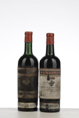 POMEROL ROYAL FANION ROUGE 1928 - Hanappier Peyrelongue mise Bestgen Wagner - 2 Bottles