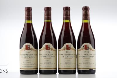 GEVREY CHAMBERTIN CLOS ST JACQUES 1990 - Michel Esmonin - 4 Bottles
