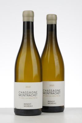 CHASSAGNE MONTRACHET BLANC LA MALTROIE 2021 - Benoit Moreau - 2 Bottles
