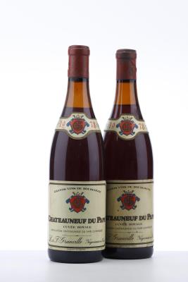 CHATEAUNEUF DU PAPE CUVEE ROYALE 1978 - Granville - 2 Bottles