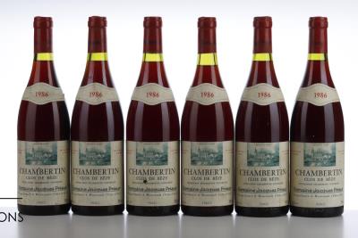 CHAMBERTIN CLOS DE BEZE 1986 - Jacques Prieur - 6 Bottles