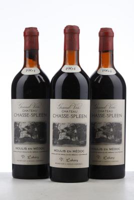 CHASSE SPLEEN 1964 - P. Lahary - 3 Bottles
