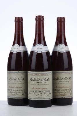 MARSANNAY LES GRASSES TETES 1998 - Bruno Clair - 3 Bottles