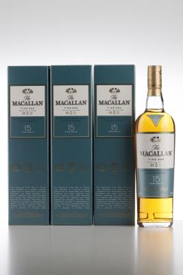MACALLAN FINE OAK 15 Y TRIPLE CASK MATURED - Alc 43% - 3 Bottles - Oc 1