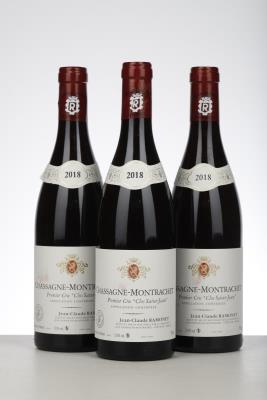 CHASSAGNE MONTRACHET ROUGE CLOS ST JEAN 2018 - Ramonet - 3 Bottles