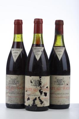 CHATEAUNEUF DU PAPE RAYAS 1989 - Reynaud - 3 Bottles
