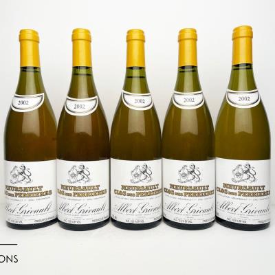MEURSAULT CLOS DES PERRIERES 2002 - Albert Grivault - 5 Bottles