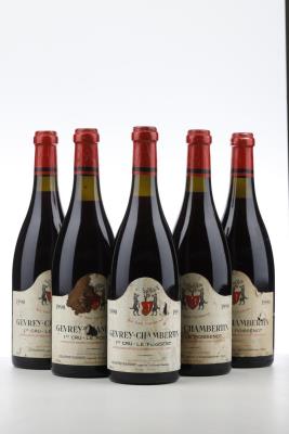 GEVREY CHAMBERTIN LE POISSENOT 1990 - Geantet Pansiot - 5 Bottles