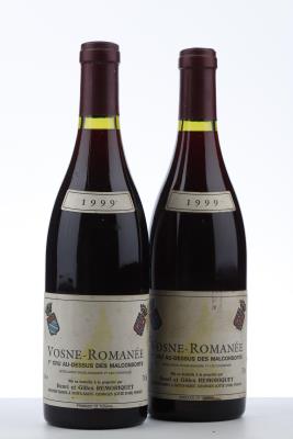VOSNE ROMANEE AU DESSUS DES MALCONSORTS 1999 - Henri et Gilles Remoriquet - 2 Bottles