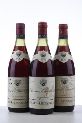 CHARMES CHAMBERTIN 1976 - Grafe Lecocq - 3 Bottles