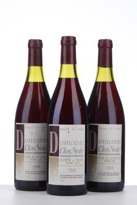CLOS DE LA ROCHE 1988 - Domaine Clos Noir - Ph. Batacchi - 3 Bottles