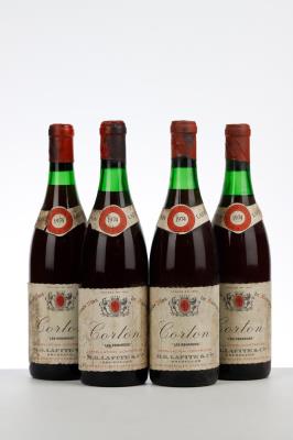 CORTON LES RENARDES 1974 - Lafite - 4 Bottles