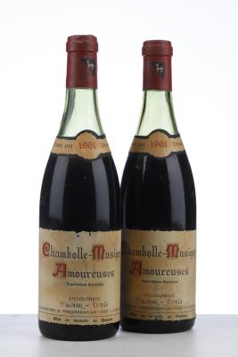 CHAMBOLLE MUSIGNY LES AMOUREUSES 1961 - Clair Dau - 2 Bottles