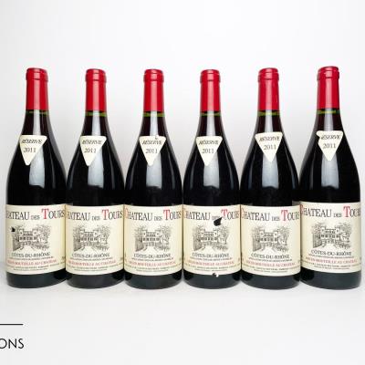COTES DU RHONE RESERVE ROUGE 2011 - Chateau des Tours (E. Reynaud) - 12 Bottles