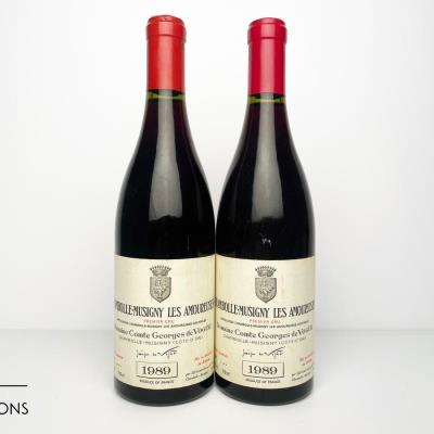 CHAMBOLLE MUSIGNY LES AMOUREUSES 1989 - Comte de Vogue - 2 Bottles