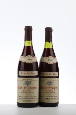 CLOS VOUGEOT CUVEE DES PAPES 1986 - Christian Confuron - 2 Bottles