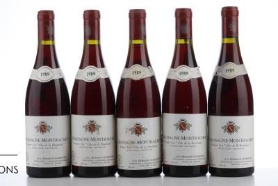 CHASSAGNE MONTRACHET CLOS DE LA BOUDRIOTTE 1989 - Ramonet - 5 Bottles