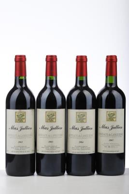 COTEAUX DU LANGUEDOC 1*2002 + 1*2003 + 1*2004 + 1*2005  - Mas Jullien - 4 Bottles