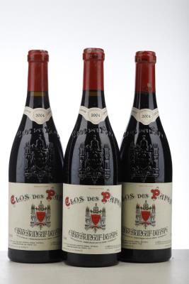 CHATEAUNEUF DU PAPE CLOS DES PAPES 2004 - Paul Avril - 3 Bottles