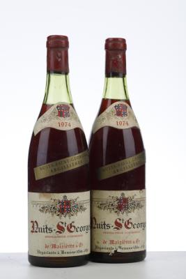 NUITS ST GEORGES 1974 - de Mayzieres - 2 Bottles