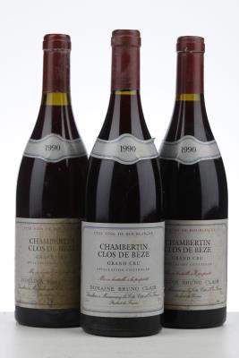 CHAMBERTIN CLOS DE BEZE 1990 - Bruno Clair - 3 Bottles
