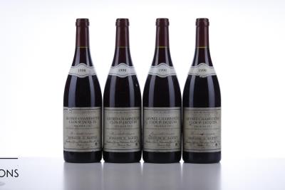 GEVREY CHAMBERTIN CLOS ST JACQUES 1998 - G.Bartet - 4 Bottles