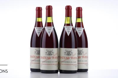 CHATEAUNEUF DU PAPE RAYAS 1990 - Reynaud - 4 Bottles