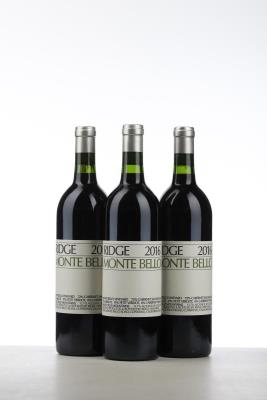 RIDGE MONTE BELLO 2016 - Ridge Vineyard - 3 Bottles