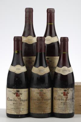 CLOS VOUGEOT 1990 - Denis Mortet - 5 Bottles