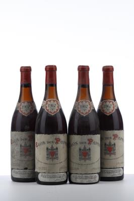 CHATEAUNEUF DU PAPE CLOS DES PAPES 1967 - Paul Avril - Mb - 4 Bottles