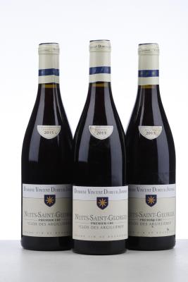 NUITS ST GEORGES CLOS DES ARGILLIERES 2015 - Dureuil Janthial - 3 Bottles