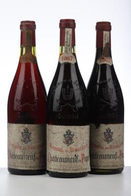 CHATEAUNEUF DU PAPE BEAUCASTEL 1967 - Beaucastel - 3 Bottles