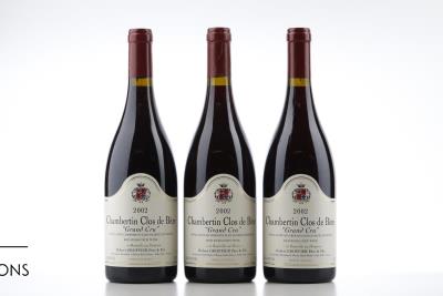 CHAMBERTIN CLOS DE BEZE 2002 - Robert Groffier - 3 Bottles