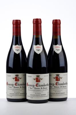 GEVREY CHAMBERTIN LAVAUX ST JACQUES 2004 - Denis Mortet - 3 Bottles