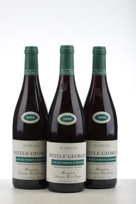 NUITS ST GEORGES CLOS DES PORRETS ST GEORGES 2008 - Henri Gouges - 3 Bottles