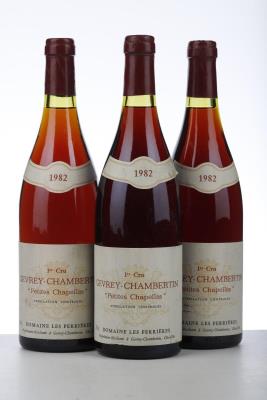 GEVREY CHAMBERTIN LES PETITES CHAPELLES 1982 - Domaine Les Perrieres - 3 Bottles