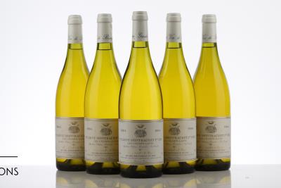 PULIGNY MONTRACHET LES CHAMPS GAINS 1994 - Michel Bouzereau - 5 Bottles