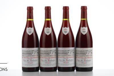 RUCHOTTES CHAMBERTIN CLOS DES RUCHOTTES 1991 - Armand Rousseau - 4 Bottles