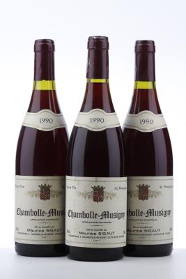 CHAMBOLLE MUSIGNY 1990 - Maurice Sigaut - 3 Bottles