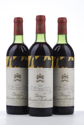 MOUTON ROTHSCHILD 1974 - Mc - 3 Bottles