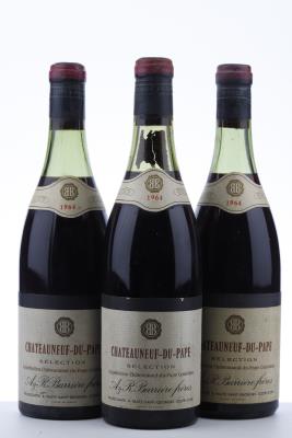 CHATEAUNEUF DU PAPE SELECTION 1964 - Barriere - 3 Bottles